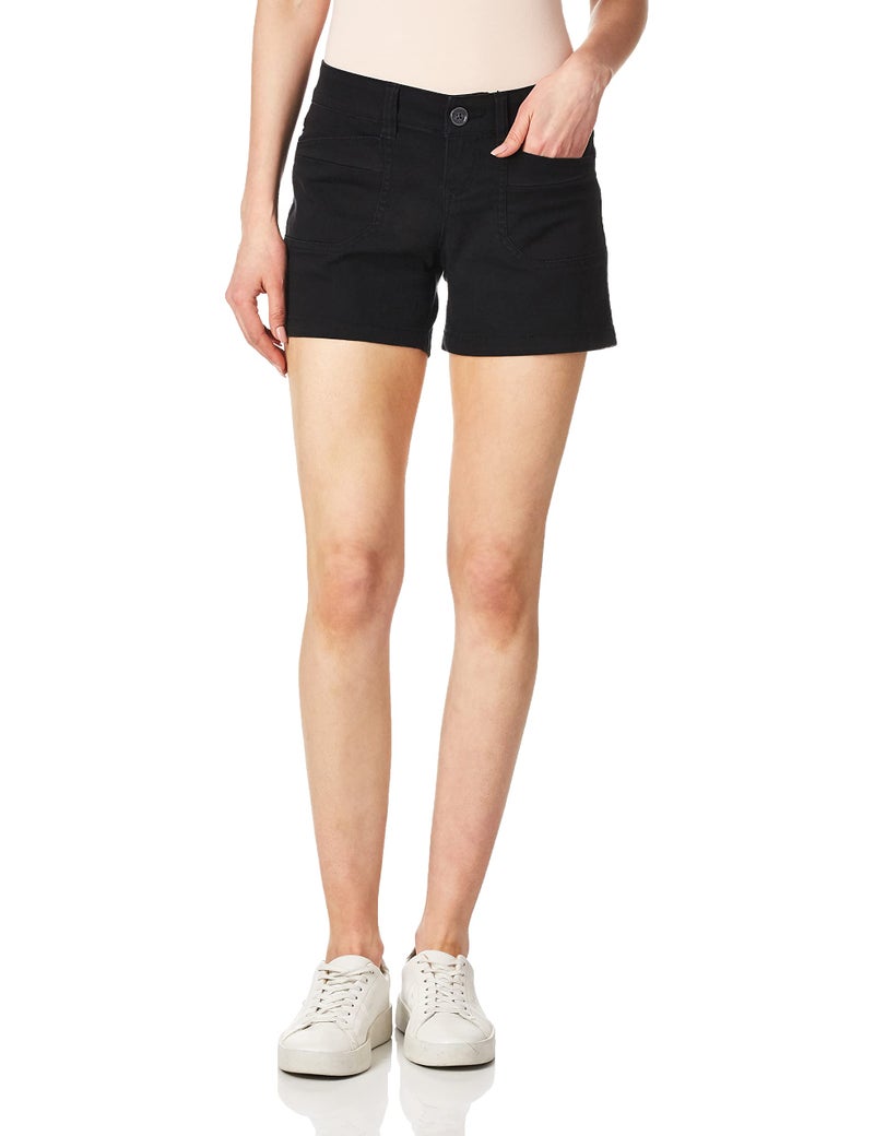 UNIONBAY womens Darcy Stretch 5" Inseam Casual Shorts, Black, 9 US - Image 1